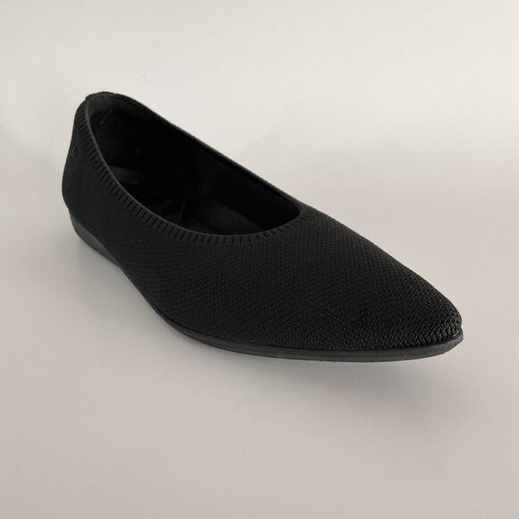 Vivaia Flats Size 42 US 10.5M Black Point-toe Slip-on Washable Travel - Picture 11 of 13
